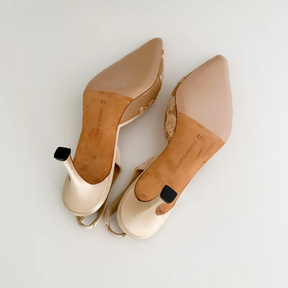 テ*ー様 Manolo Blahnik ベージュハイヒール 37.5 24cm テ*ー様 Manolo Blahnik ベージュハイヒール 37.5 24cm - メルカリ